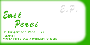 emil perei business card